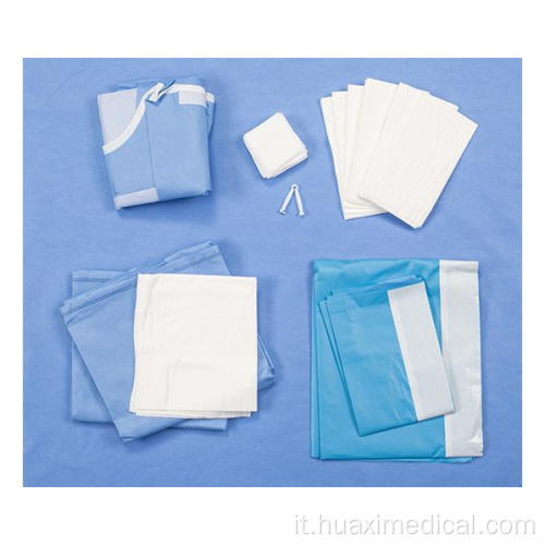 Drappo del pacchetto di consegna di ostetricia del parto del kit chirurgico